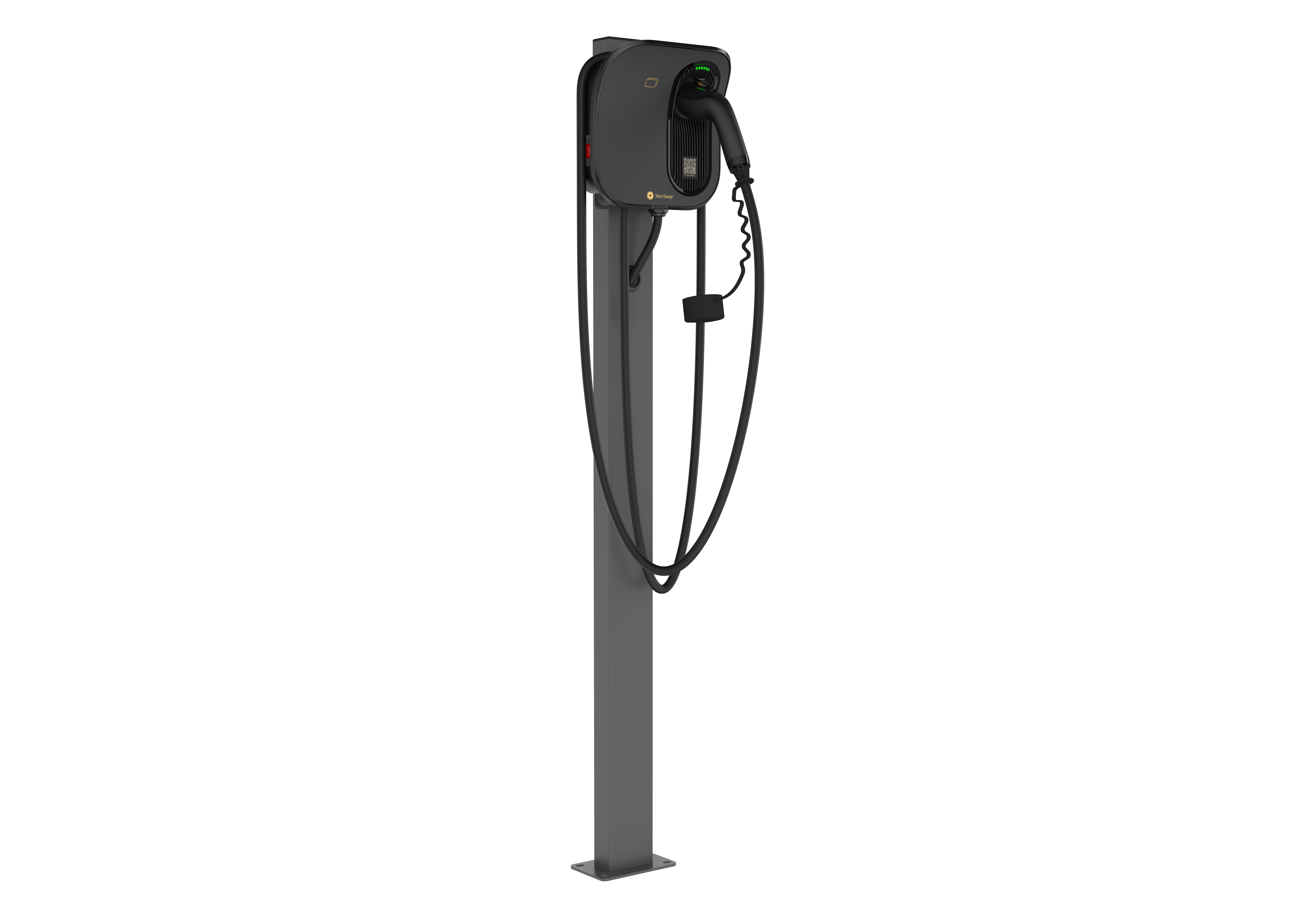 Artemis series(4) Artemis 7kW 11kW AC EV Charger mounted on a pole by QuickCharge.sg StarCharge